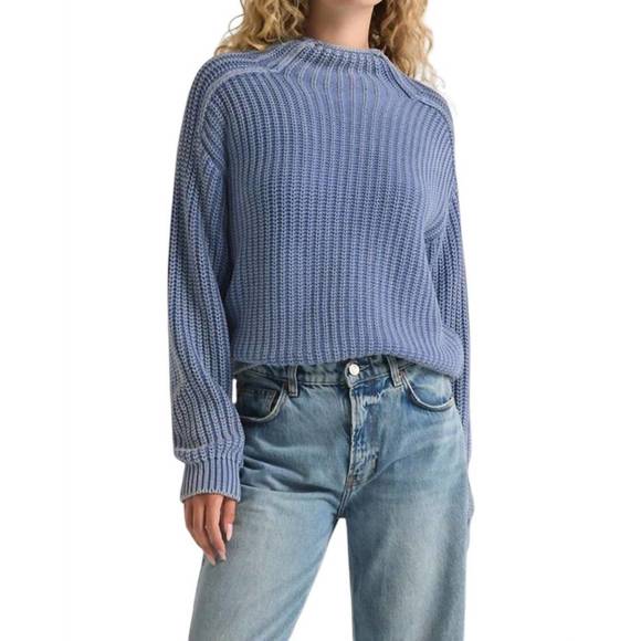NEW Z SUPPLY carraway sweater in washed indigo - Picture 1 of 2